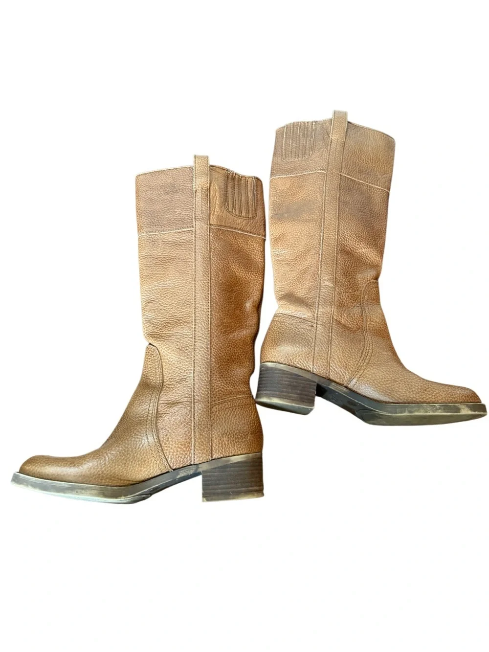 Classic Tall Women's Brown Leather Riding Boots  by Lucky Brand Size 8